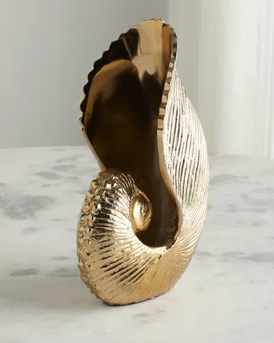 John-richard Collection Nautilus Seashell Sculpture In Gold