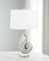 John-richard Collection Nautilus Seashell Table Lamp In White