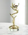 John-richard Collection Nested Stone Bird Sculpture I In Brass