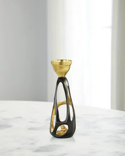 John-richard Collection Nexus Candleholder, Medium In Bronze