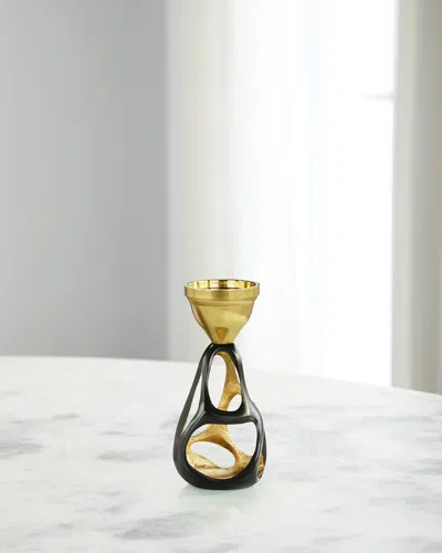 John-richard Collection Nexus Candleholder, Small In Bronze
