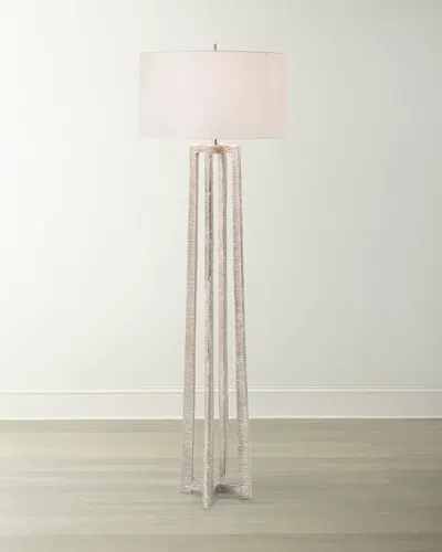 John-richard Collection Nickel Plated Floor Lamp In Metallic