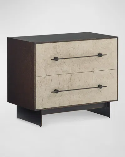 John-richard Collection Nouvelle 2-drawer Nightstand In Brown, Ivory