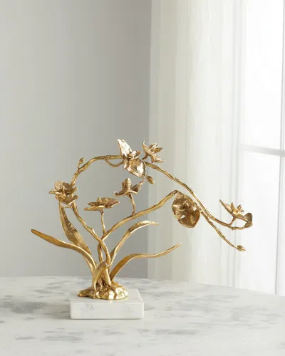 John-richard Collection Orchids In Bloom I Sculpture In Brown