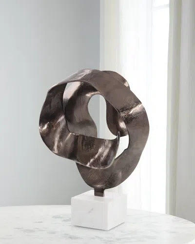 John-richard Collection Organic Looped Sculpture In Copper In Brown