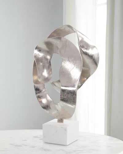 John-richard Collection Organic Looped Sculpture In Nickel In Silver