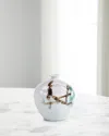 John-richard Collection Painted Grove Vase Iii In Ivory