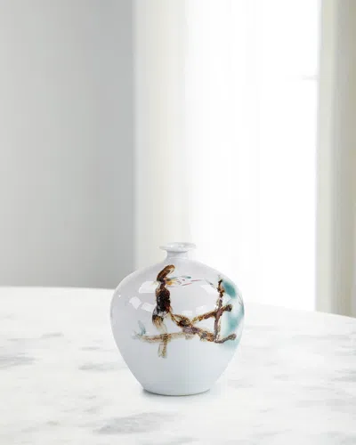 John-richard Collection Painted Grove Vase Iii In White