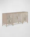 John-richard Collection Paradis Sideboard In Tiza Gesso, Silver 