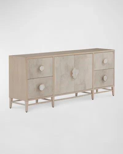 John-richard Collection Paradis Sideboard In Tiza Gesso, Silver 