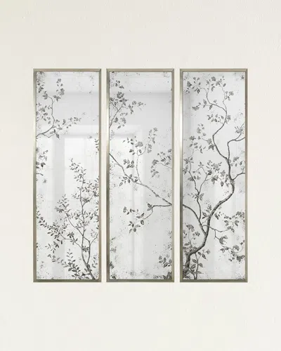 John-richard Collection Pastorale Mirror Panels, Set Of 3 In Gray