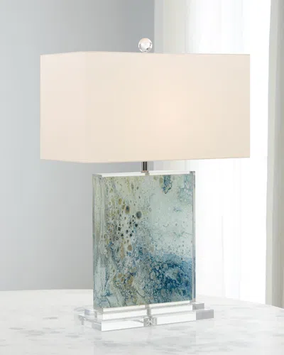 John-richard Collection Pavo Table Lamp In Blue
