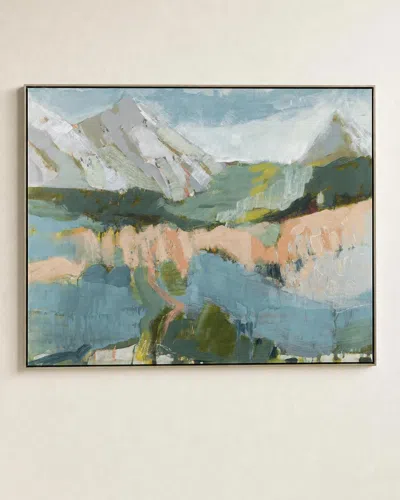 John-richard Collection Peaks, Large Framed Giclee By Shelley Bolton In Blue