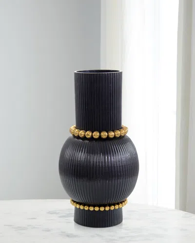 John-richard Collection Persephone Vase In Black
