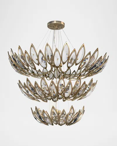 John-richard Collection Petaline 3-tier 27-light Crystal Chandelier - 50" In Champagne