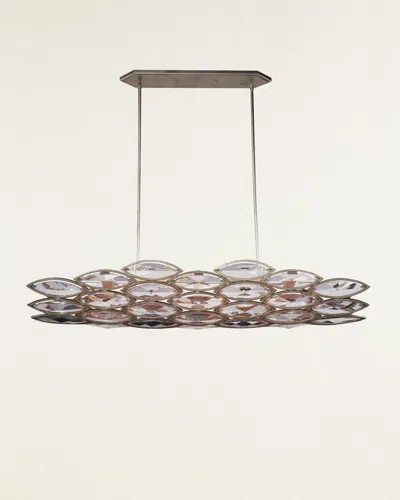 John-richard Collection Petaline 60" 6-light Horizontal Chandelier In Champagne