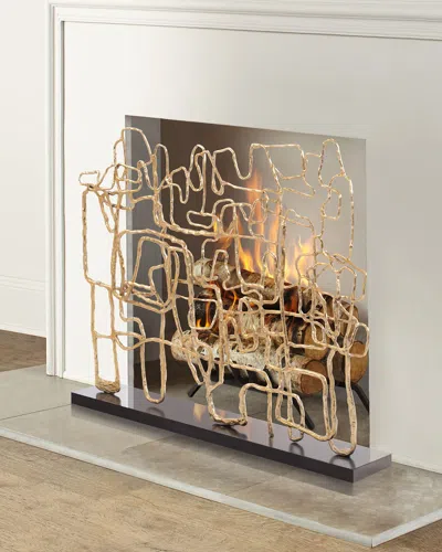 John-richard Collection Picasso Fireplace Sculpture In Gold