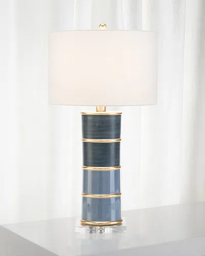 John-richard Collection Pillar Table Lamp In Blue