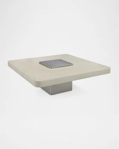 John-richard Collection Plateau Cocktail Table In Ivory, Stainless
