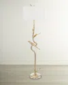 John-richard Collection Poleiro 71" Floor Lamp In Champagne