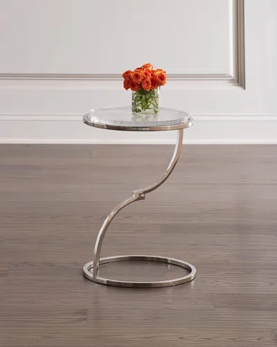 John-richard Collection Polished Silver Accent Table In Neutral