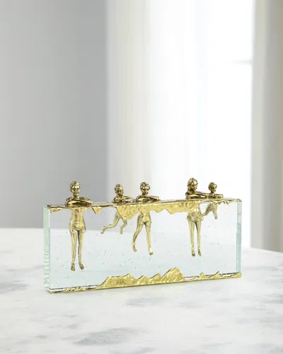 John-richard Collection Pool Day Sculpture In Gold
