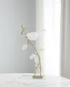 John-richard Collection Porcelain Bird Sculpture On Pine Branch Ii In White