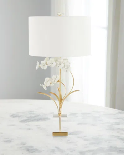 John-richard Collection Porcelain Petals Table Lamp In Gold