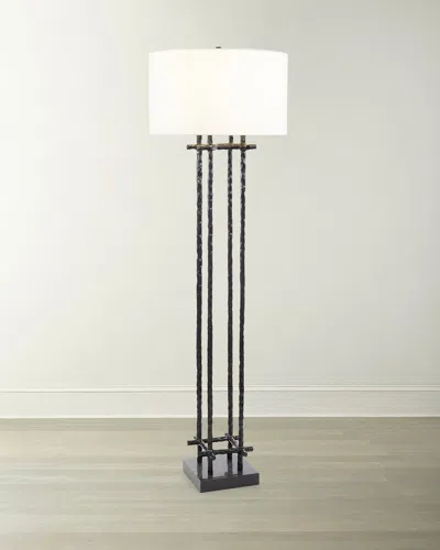 John-richard Collection Poteau 68" Floor Lamp In Black