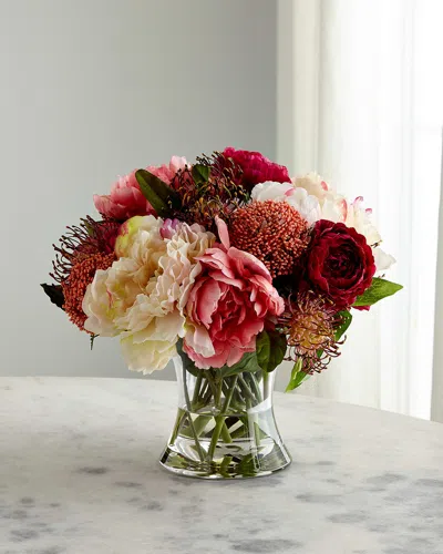 John-richard Collection Pretty & Pink Floral Arrangement In Multi