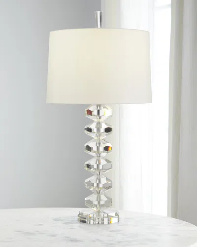 John-richard Collection Prismatic 36" Crystal Table Lamp In Metallic