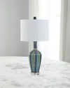John-richard Collection Rayas 28" Ceramic Table Lamp In Blue