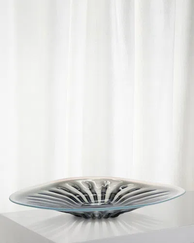 John-richard Collection Rays Of Blue/white Charger