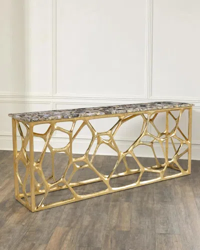 John-richard Collection Renata Console Table In Gold