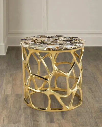 John-richard Collection Renata Side Table In Gold