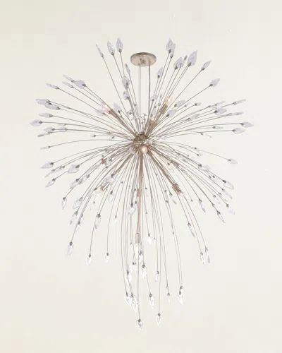John-richard Collection Reveille 10-light Crystal Pendant In Silver