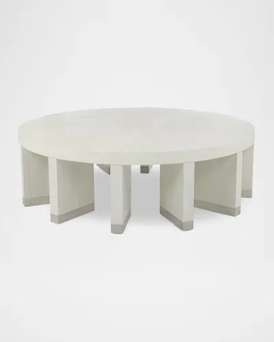 John-richard Collection Revolve Cocktail Table In Terra White