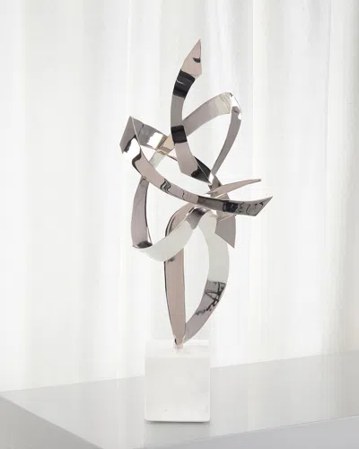 John-richard Collection Ribbon Sculpture In Silver