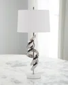 John-richard Collection Ribbon Table Lamp In Silver
