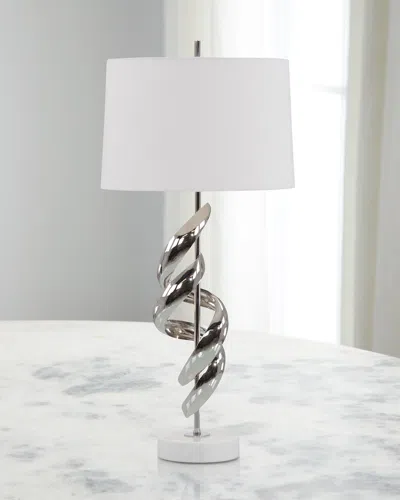 John-richard Collection Ribbon Table Lamp In Metallic