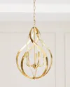 John-richard Collection Ribbons Of Brass Swirls Pendant In Gold