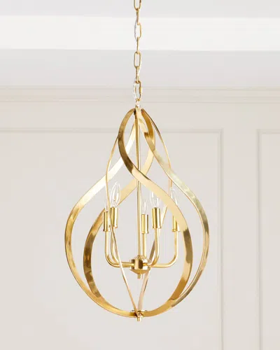 John-richard Collection Ribbons Of Brass Swirls Pendant In Gold