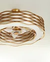 John-richard Collection Ribbons Of Gold 12-light Pendant With Fan In Gold