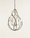 John-richard Collection Ribbons Of Nickel Swirls Pendant In Metallic