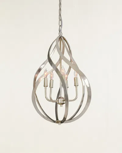 John-richard Collection Ribbons Of Nickel Swirls Pendant In Gray