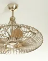 John-richard Collection Ribbons Of Silver 8-light Pendant With Fan In Gold