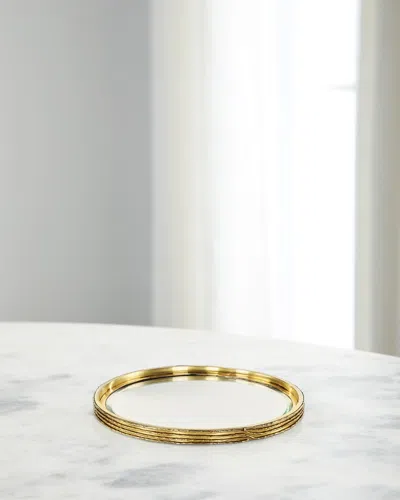 John-richard Collection Ringed Tray, Small In Gold