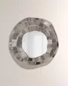 John-richard Collection Ripple Brass Mirror In Silver