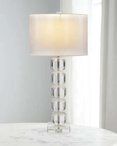 John-richard Collection Rondo 30" Crystal Table Lamp In Transparent