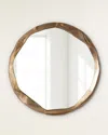 John-richard Collection Round Ruga Golden Mirror, Large In Gold